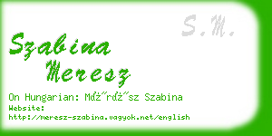 szabina meresz business card